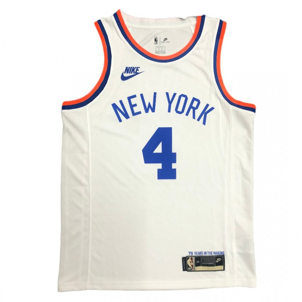 Men's New York Knicks Derrick Rose #4 White 2021/22 Swingman Jersey - Classic Edition-Pro Kit Vault | Brand New 26/27 Sports Jerseys